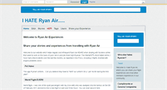 Desktop Screenshot of ihateryanair.co.uk